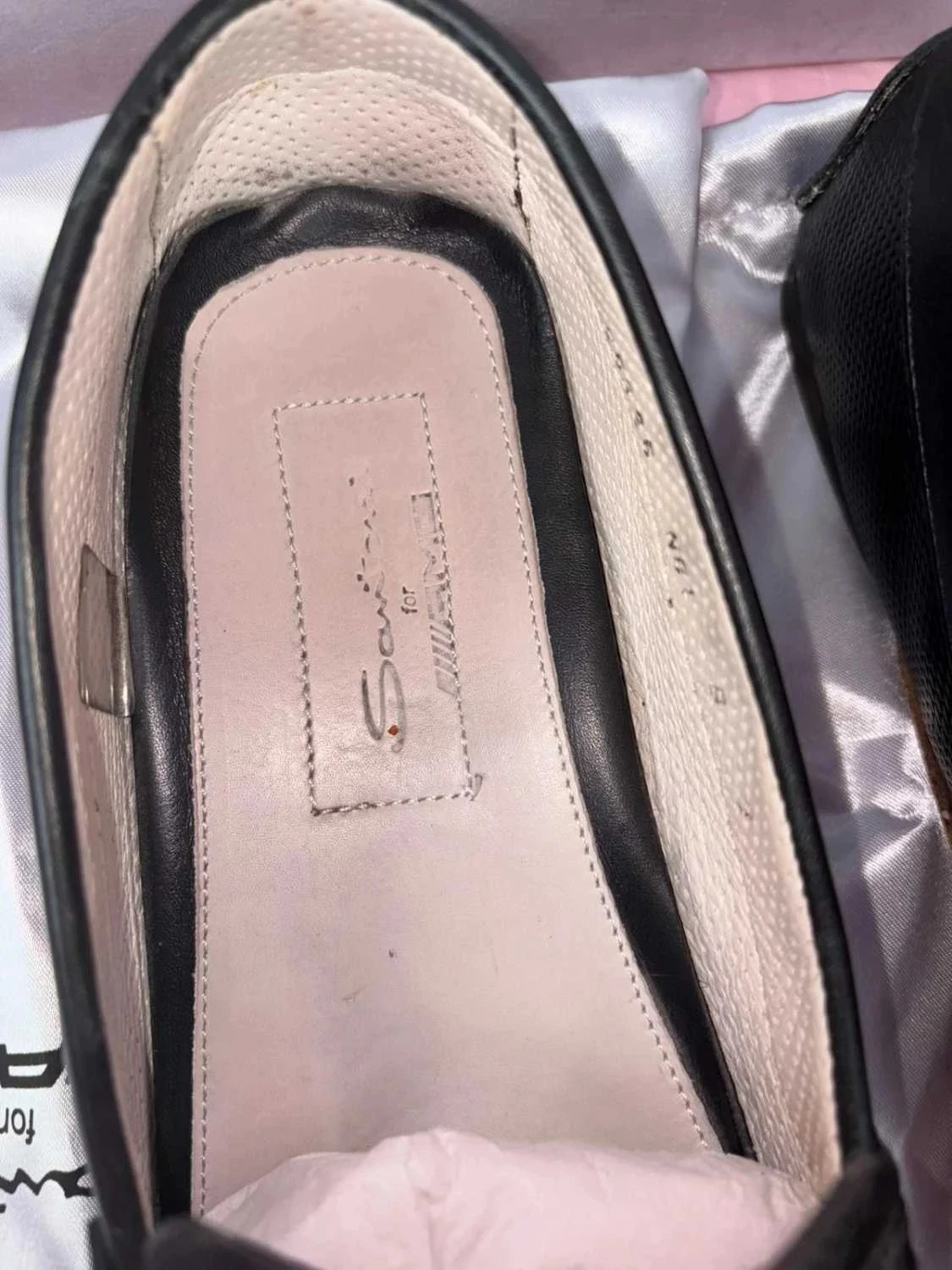 mocassins para homem santoni para amg homem tamanho 41 couro preto – photo 4